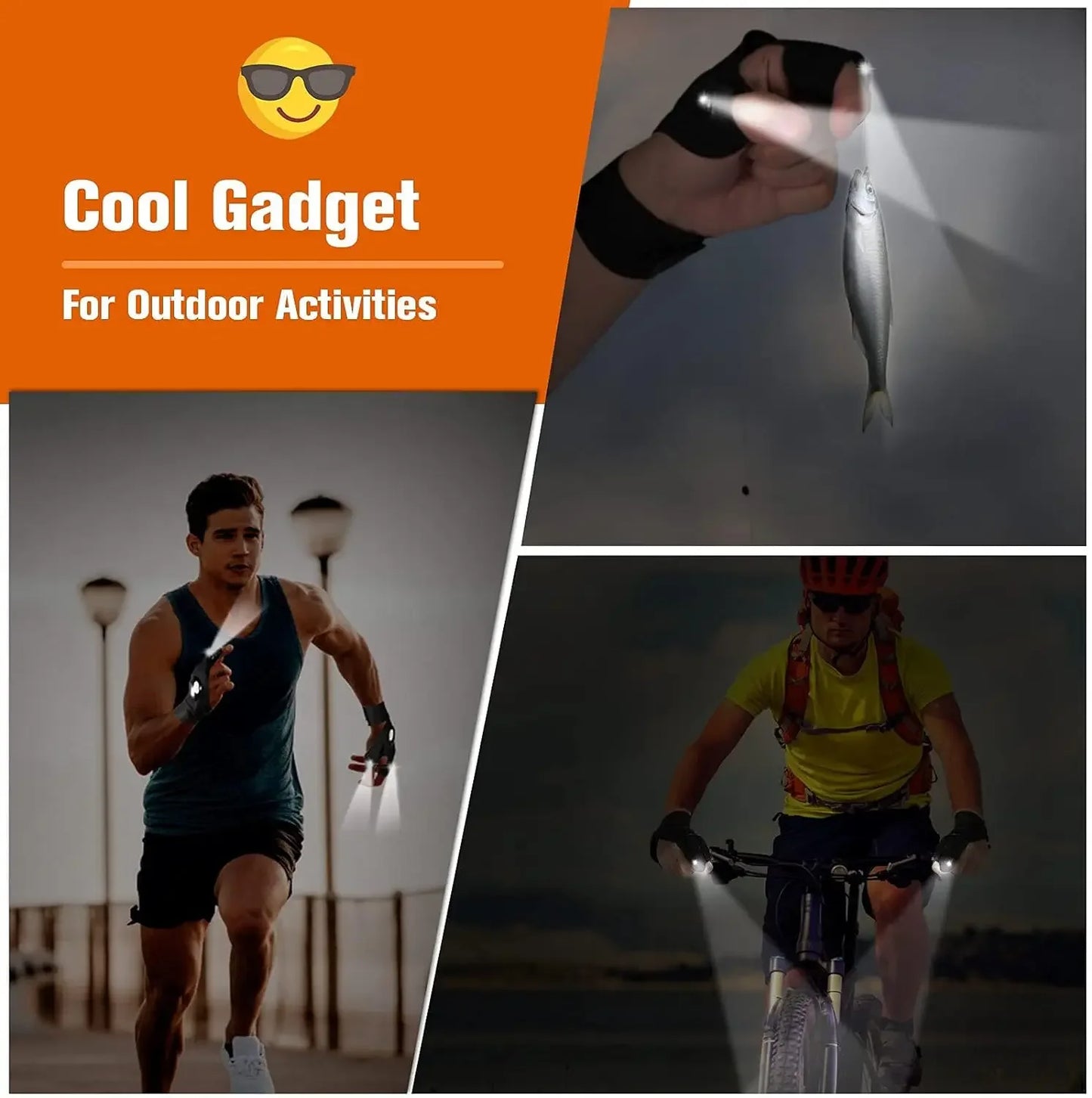 Rękawiczki z wbudowanymi latarkami LED