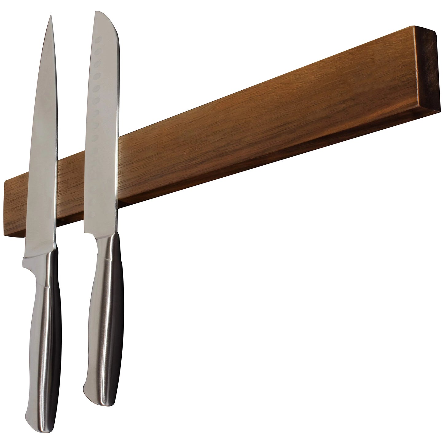 Magnetyczny uchwyt na noże z orzecha